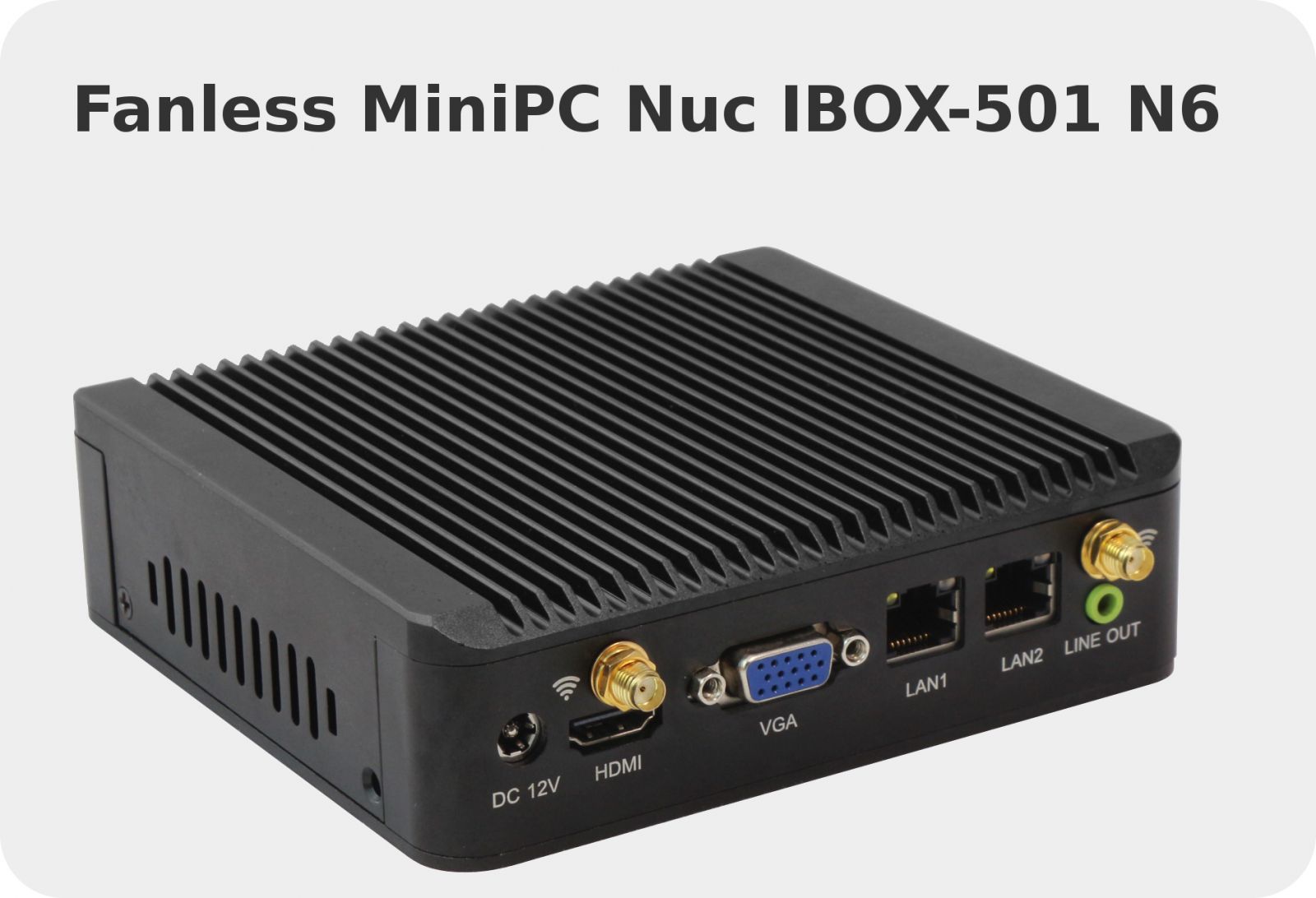 Przemysowy Komuter Fanless MiniPC Nuc IBOX-501 N6